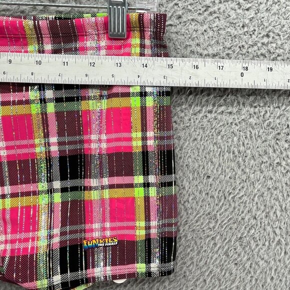 The Finals Womens 36 Pink Plaid Swim‎ Shorts Diamond Bottom New $31.99 - Picture 3 of 7